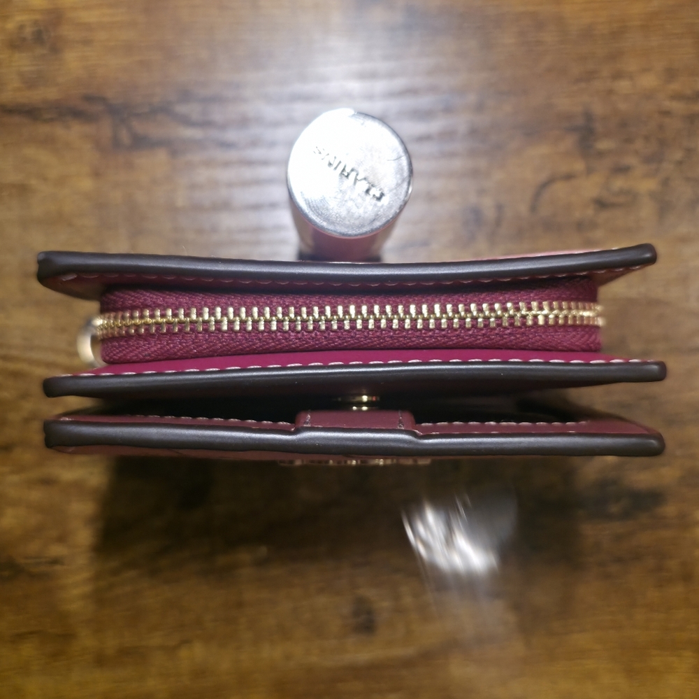 Coach Snap Wallet Pink Cherry Print - Picture 4 of 6